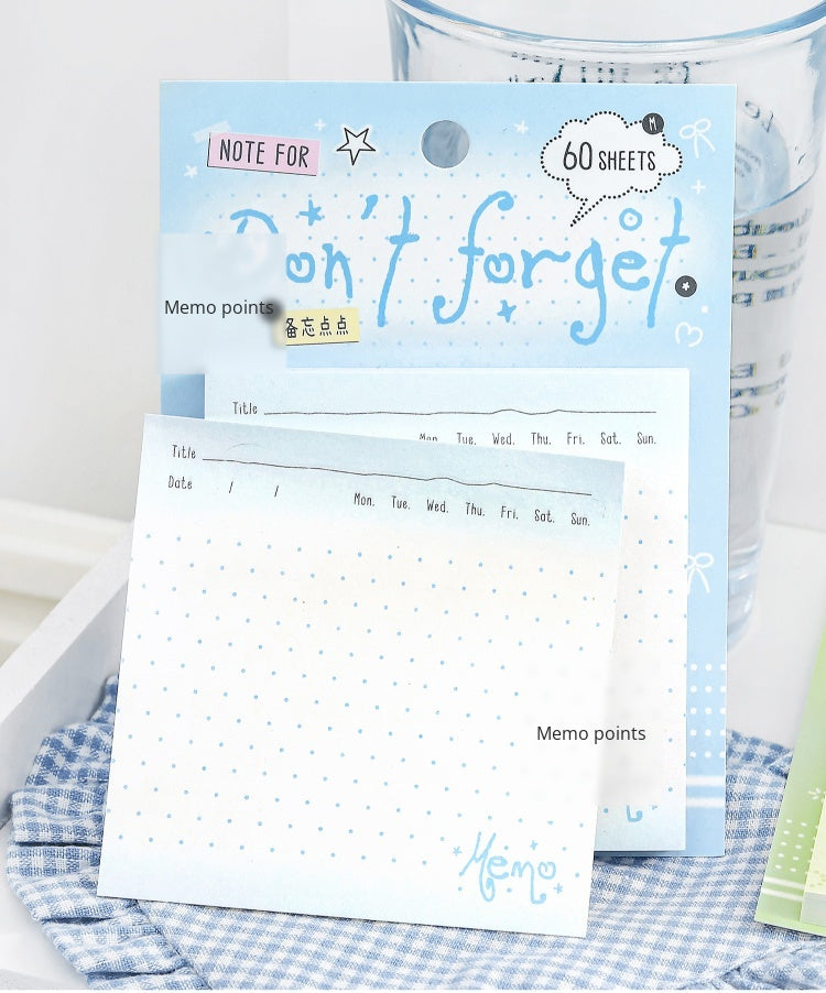 NOTE FOR Post-it notes a little bit of record ins simple wave dot control fresh hand account decoration DIY material writing paper hand account memos notes sweet cool ancient morning flavor fresh color
