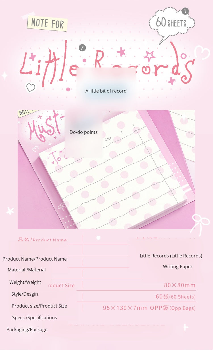 NOTE FOR Post-it notes a little bit of record ins simple wave dot control fresh hand account decoration DIY material writing paper hand account memos notes sweet cool ancient morning flavor fresh color