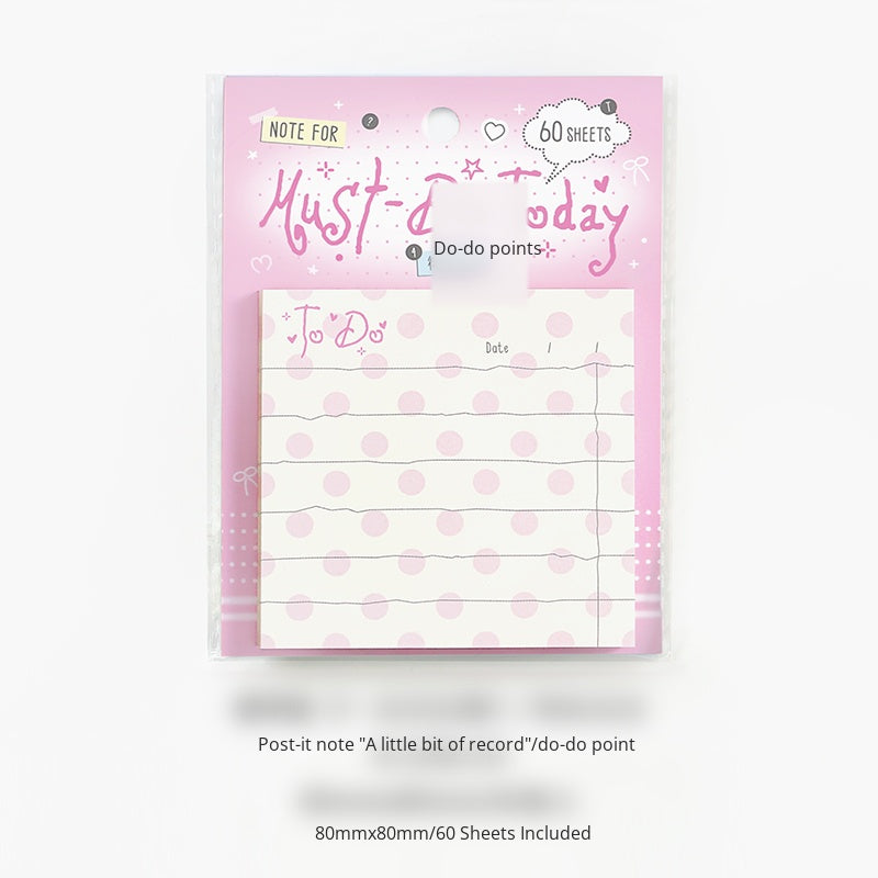 NOTE FOR Post-it notes a little bit of record ins simple wave dot control fresh hand account decoration DIY material writing paper hand account memos notes sweet cool ancient morning flavor fresh color