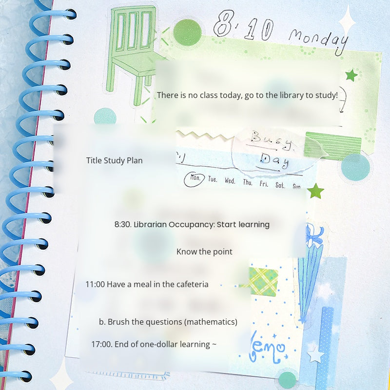 NOTE FOR Post-it notes a little bit of record ins simple wave dot control fresh hand account decoration DIY material writing paper hand account memos notes sweet cool ancient morning flavor fresh color