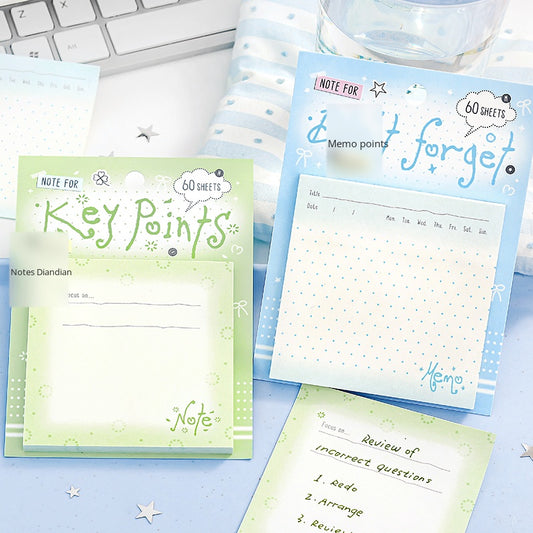 NOTE FOR Post-it notes a little bit of record ins simple wave dot control fresh hand account decoration DIY material writing paper hand account memos notes sweet cool ancient morning flavor fresh color