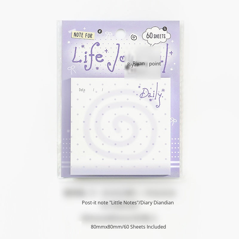 NOTE FOR Post-it notes a little bit of record ins simple wave dot control fresh hand account decoration DIY material writing paper hand account memos notes sweet cool ancient morning flavor fresh color