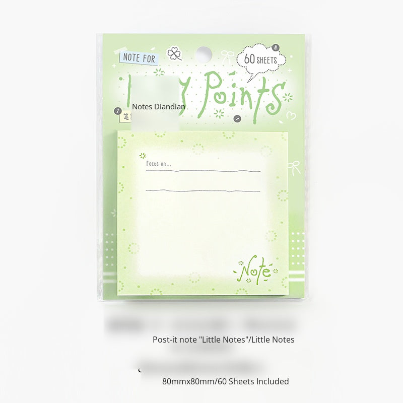NOTE FOR Post-it notes a little bit of record ins simple wave dot control fresh hand account decoration DIY material writing paper hand account memos notes sweet cool ancient morning flavor fresh color