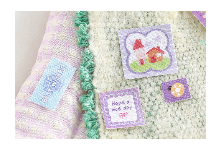 NOTE FOR Cloth Decorative Stickers Fun Quilt Cute Warm Illustration Cloth Decorative Stickers Handpiece Collage Material Markers Cloth Stickers Multi-Size Material Handpiece