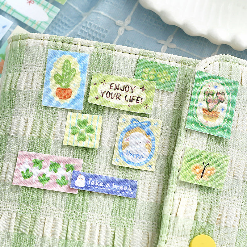 NOTE FOR Cloth Decorative Stickers Fun Quilt Cute Warm Illustration Cloth Decorative Stickers Handpiece Collage Material Markers Cloth Stickers Multi-Size Material Handpiece