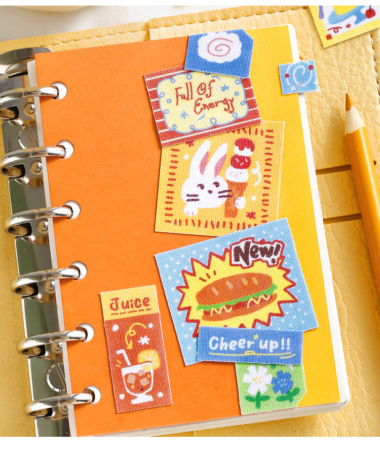 NOTE FOR Cloth Decorative Stickers Fun Quilt Cute Warm Illustration Cloth Decorative Stickers Handpiece Collage Material Markers Cloth Stickers Multi-Size Material Handpiece