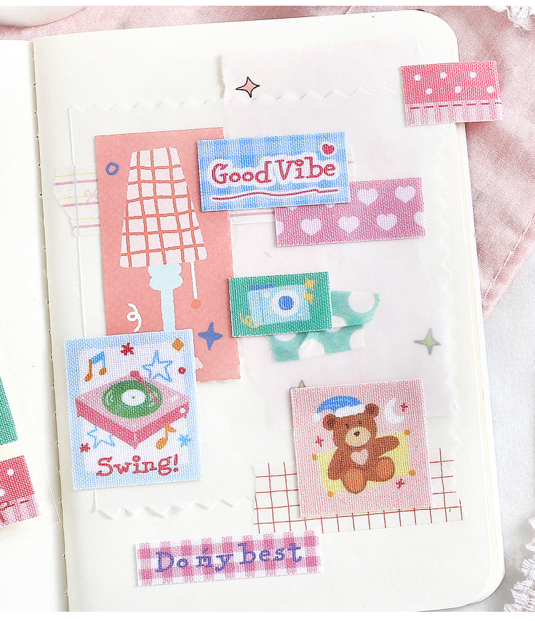 NOTE FOR Cloth Decorative Stickers Fun Quilt Cute Warm Illustration Cloth Decorative Stickers Handpiece Collage Material Markers Cloth Stickers Multi-Size Material Handpiece