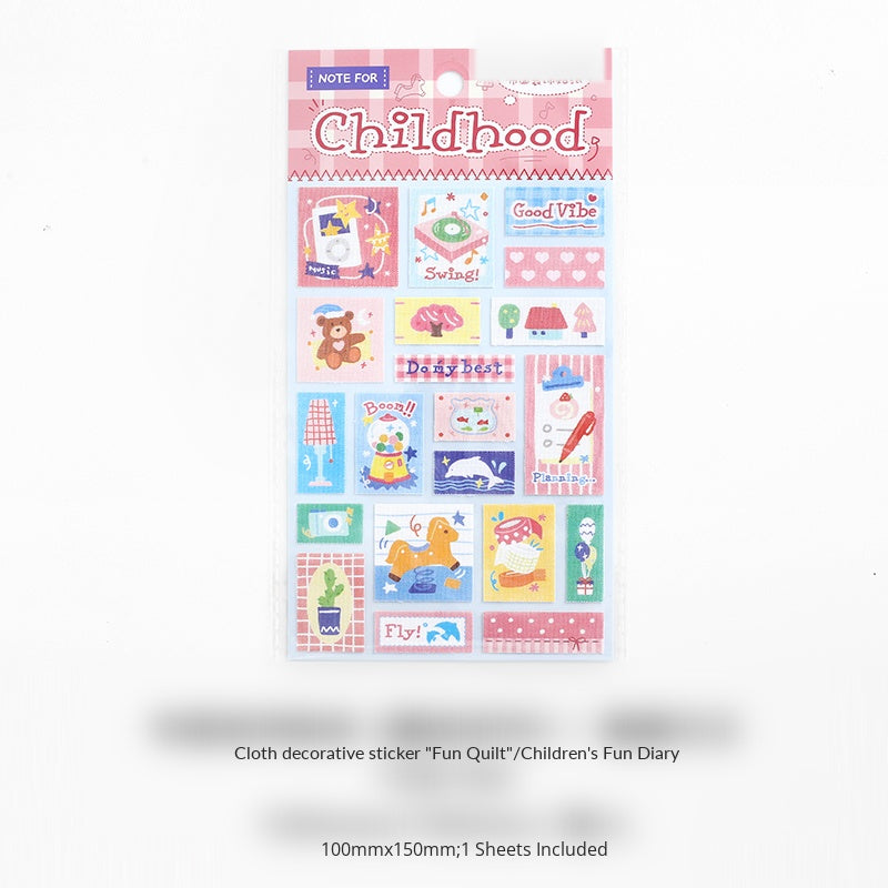 NOTE FOR Cloth Decorative Stickers Fun Quilt Cute Warm Illustration Cloth Decorative Stickers Handpiece Collage Material Markers Cloth Stickers Multi-Size Material Handpiece
