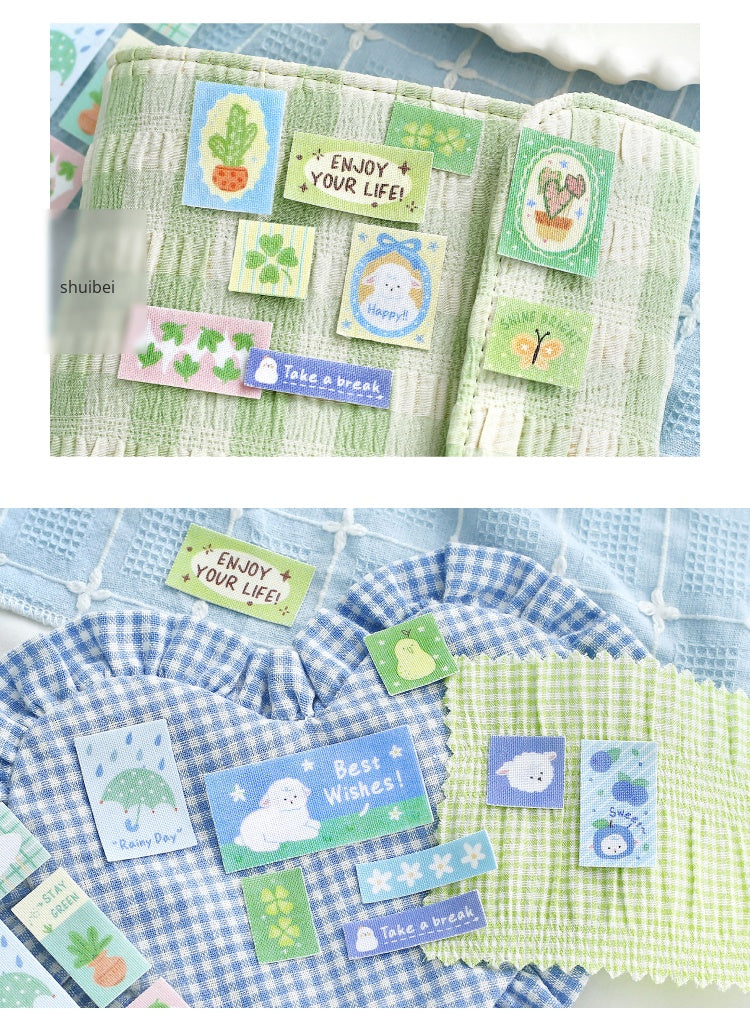 NOTE FOR Cloth Decorative Stickers Fun Quilt Cute Warm Illustration Cloth Decorative Stickers Handpiece Collage Material Markers Cloth Stickers Multi-Size Material Handpiece