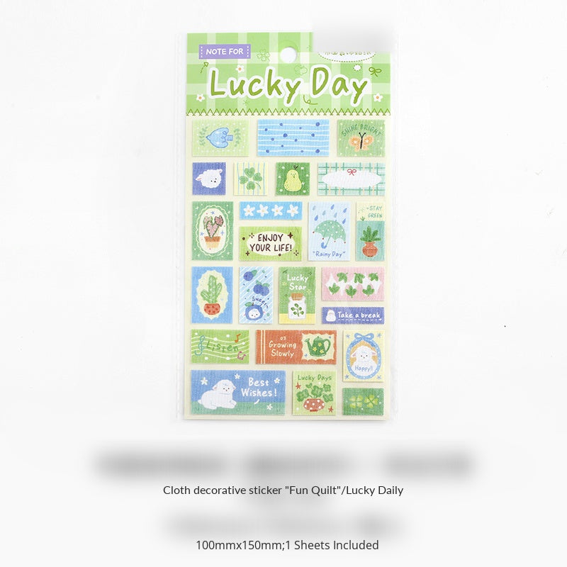 NOTE FOR Cloth Decorative Stickers Fun Quilt Cute Warm Illustration Cloth Decorative Stickers Handpiece Collage Material Markers Cloth Stickers Multi-Size Material Handpiece
