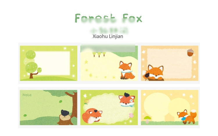 NOTE FOR Writeable Die-cut Tape BOBO Station Cute plush animal koala fox panda hand account DIY patchwork label decorative material Writeable Tape hand account