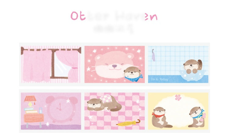 NOTE FOR Writeable Die-cut Tape BOBO Station Cute plush animal koala fox panda hand account DIY patchwork label decorative material Writeable Tape hand account