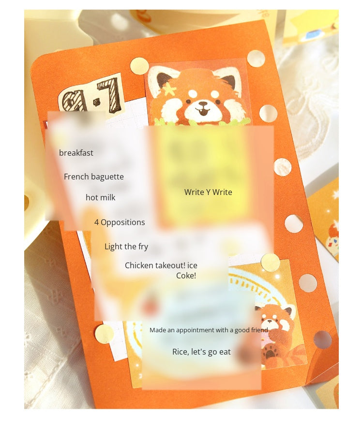 NOTE FOR Writeable Die-cut Tape BOBO Station Cute plush animal koala fox panda hand account DIY patchwork label decorative material Writeable Tape hand account