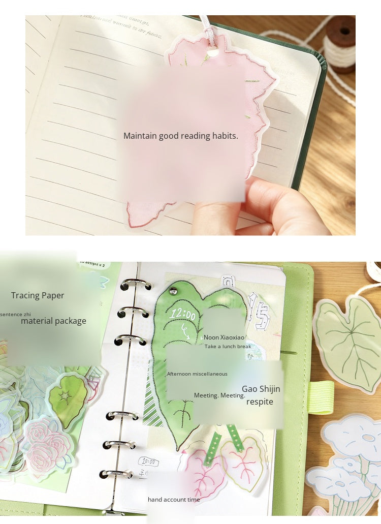 NOTE FOR Tracing Paper material bag semi-transparent poem imitation embroidery light salt hot planting kitten all-matching DIY hand curtain base decoration collage material paper thickened semi-transparent Tracing Paper material