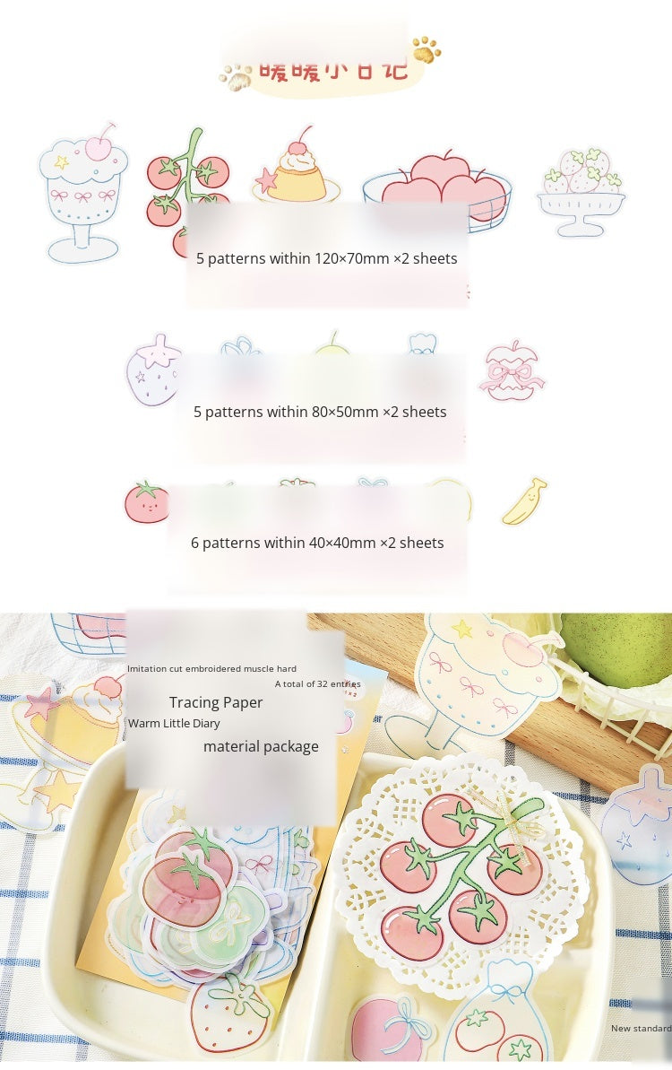 NOTE FOR Tracing Paper material bag semi-transparent poem imitation embroidery light salt hot planting kitten all-matching DIY hand curtain base decoration collage material paper thickened semi-transparent Tracing Paper material