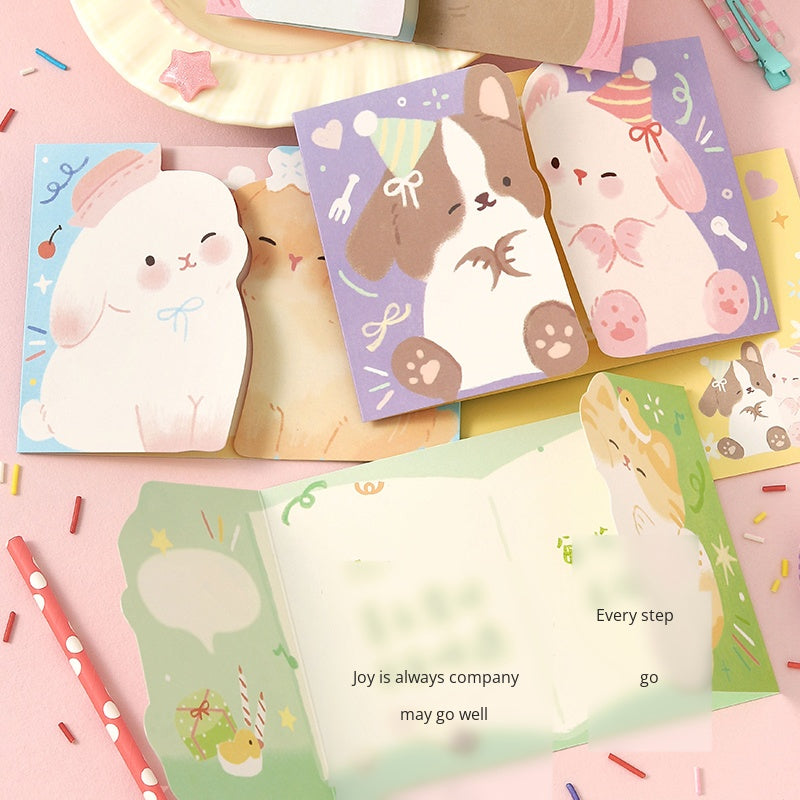 Liyan Society posted heart-warming cards posted good friends Vol.2 Cute girlfriends animals birthday gifts Festival Mother's Day blessing message cards Hugs, mutual posted modeling girlfriends gifts