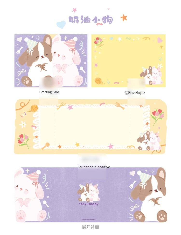 Liyan Society posted heart-warming cards posted good friends Vol.2 Cute girlfriends animals birthday gifts Festival Mother's Day blessing message cards Hugs, mutual posted modeling girlfriends gifts