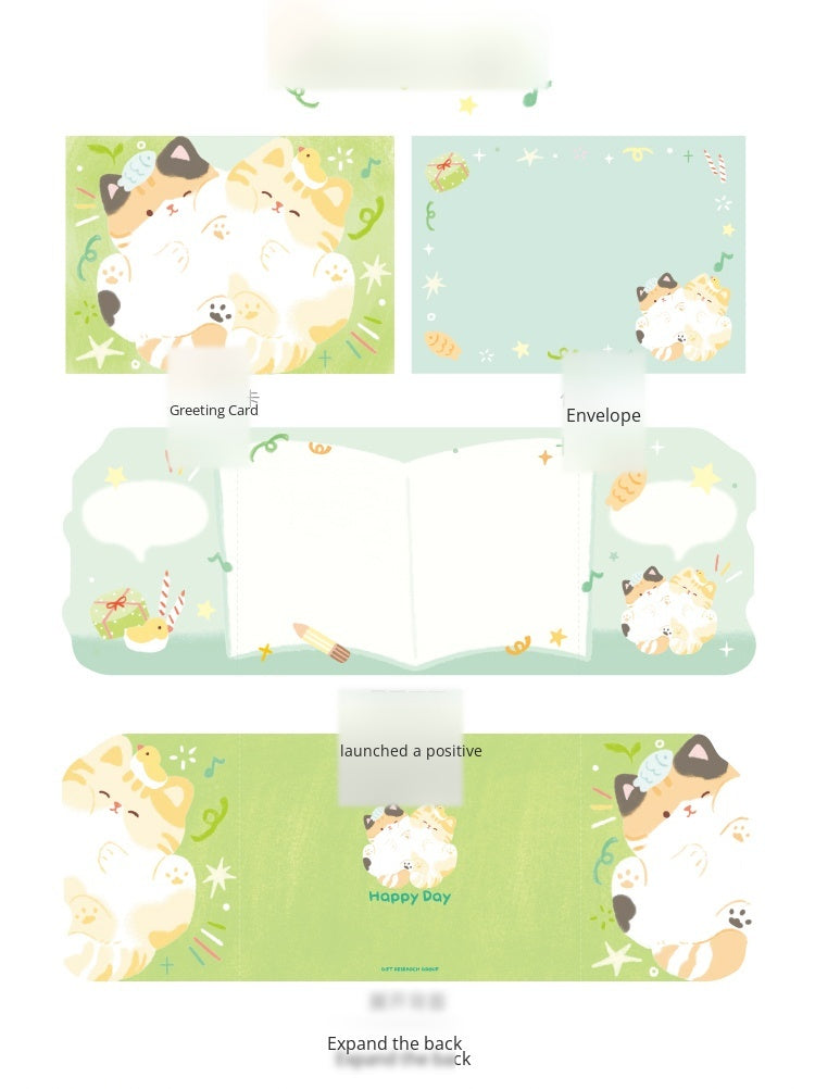 Liyan Society posted heart-warming cards posted good friends Vol.2 Cute girlfriends animals birthday gifts Festival Mother's Day blessing message cards Hugs, mutual posted modeling girlfriends gifts