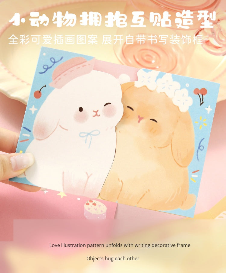 Liyan Society posted heart-warming cards posted good friends Vol.2 Cute girlfriends animals birthday gifts Festival Mother's Day blessing message cards Hugs, mutual posted modeling girlfriends gifts