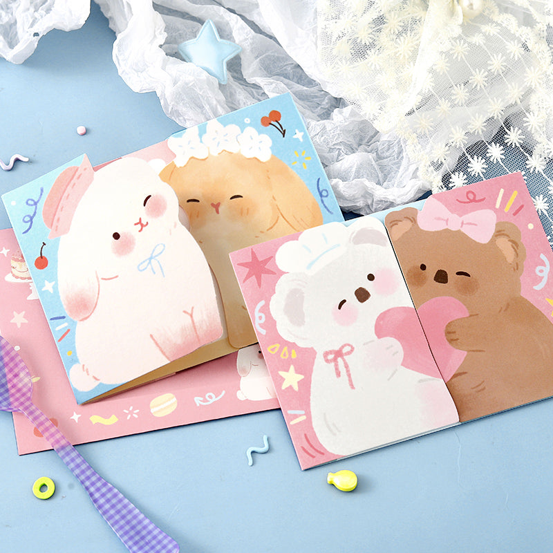 Liyan Society posted heart-warming cards posted good friends Vol.2 Cute girlfriends animals birthday gifts Festival Mother's Day blessing message cards Hugs, mutual posted modeling girlfriends gifts