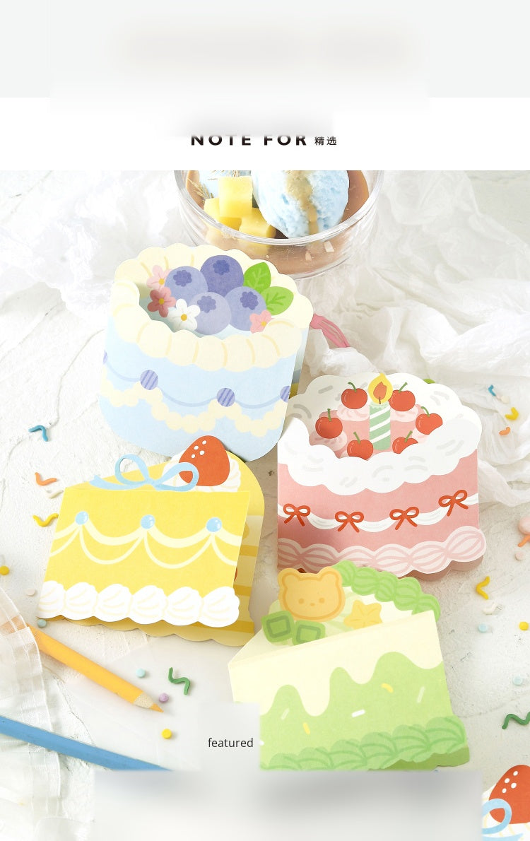 Riyan Society Shape-shaped folding Greeting Card sweet cake house Korean fresh and lovely style birthday gift blessing heart creative cake cut section fruit sandwich birthday gift hand account