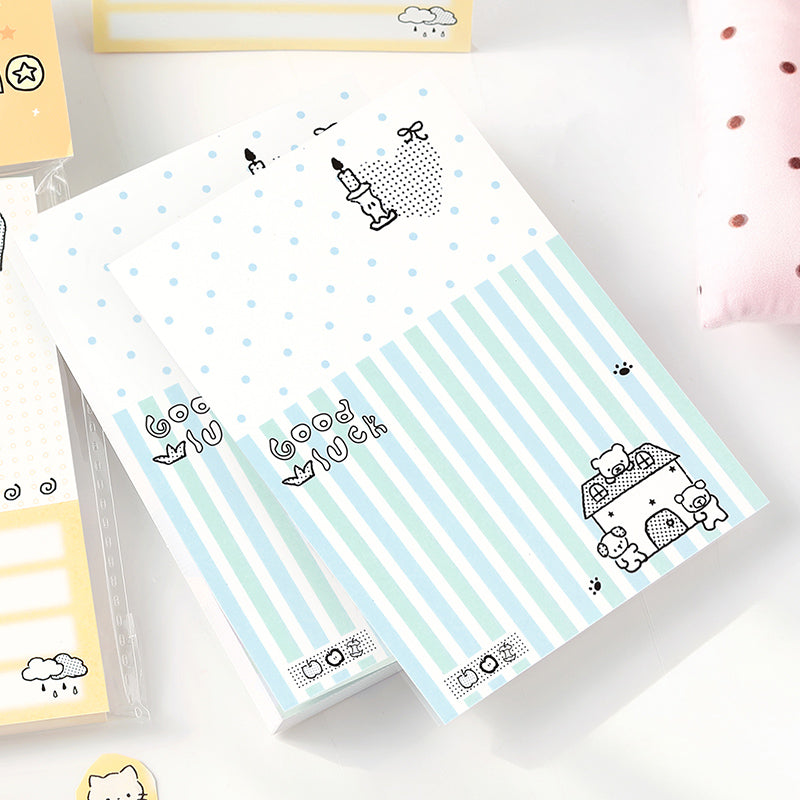 NOTE FOR 80 Sheets Notes graffiti small dots dot stamp girl cute graffiti multifunctional hand ledger material paper memos note message imitation seal interesting pattern hand ledger