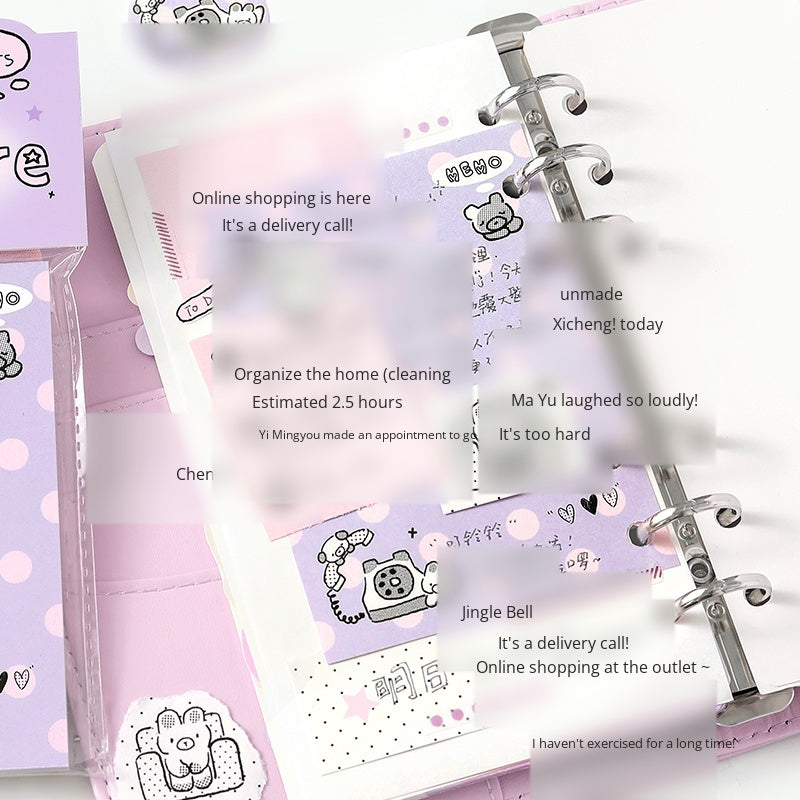 NOTE FOR 80 Sheets Notes graffiti small dots dot stamp girl cute graffiti multifunctional hand ledger material paper memos note message imitation seal interesting pattern hand ledger