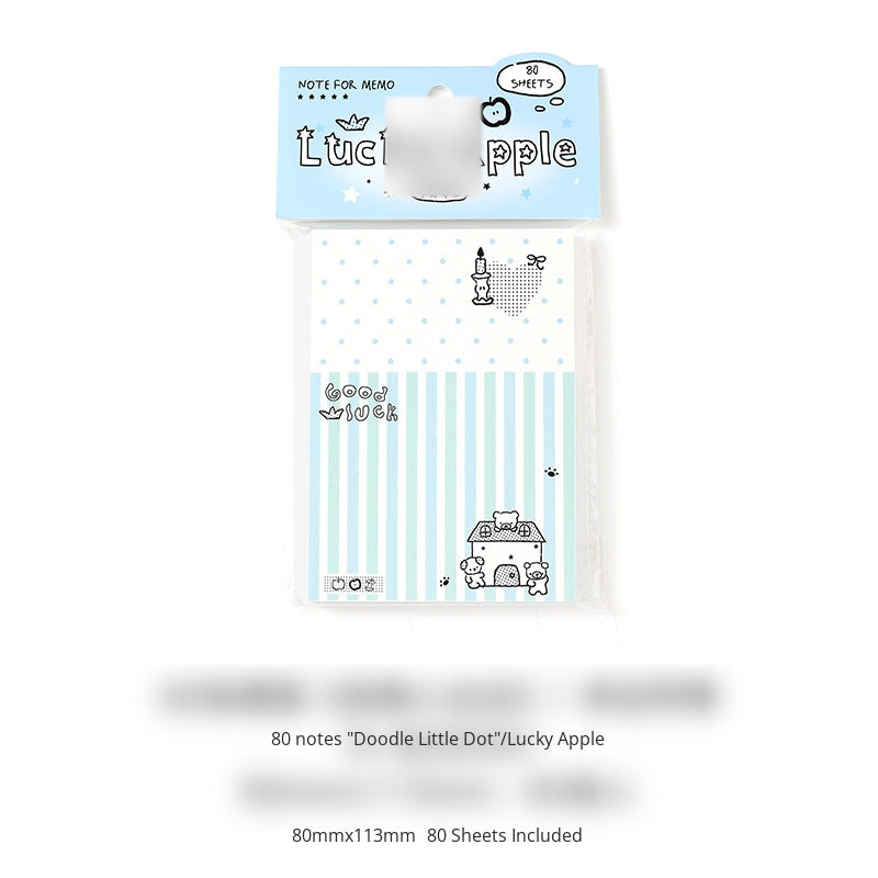 NOTE FOR 80 Sheets Notes graffiti small dots dot stamp girl cute graffiti multifunctional hand ledger material paper memos note message imitation seal interesting pattern hand ledger