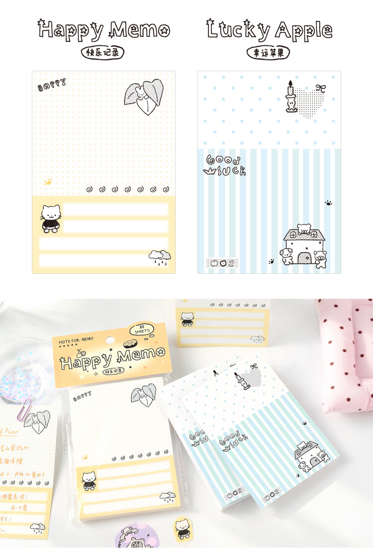 NOTE FOR 80 Sheets Notes graffiti small dots dot stamp girl cute graffiti multifunctional hand ledger material paper memos note message imitation seal interesting pattern hand ledger