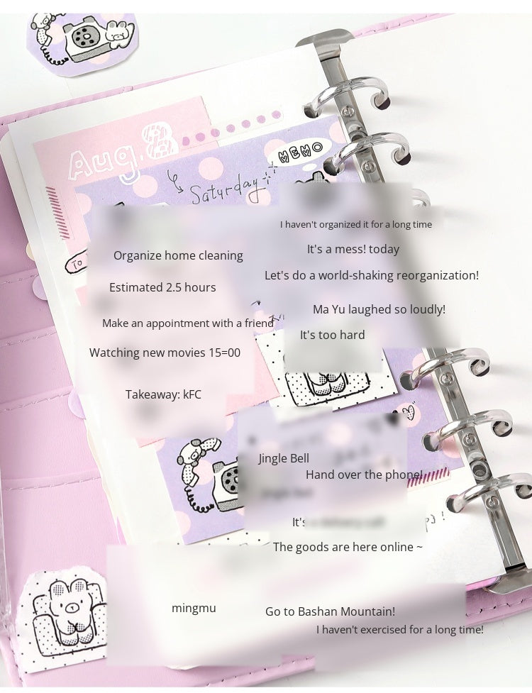 NOTE FOR 80 Sheets Notes graffiti small dots dot stamp girl cute graffiti multifunctional hand ledger material paper memos note message imitation seal interesting pattern hand ledger