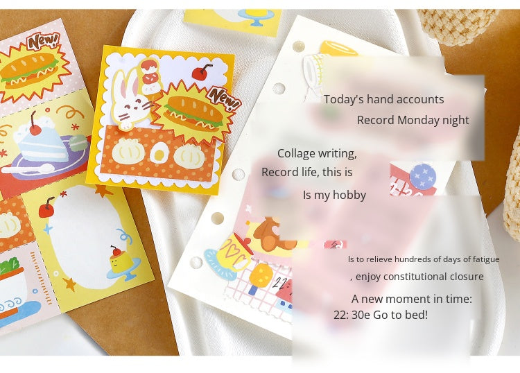 NOTE FOR Quilt Notes Color Dreamland Dopamine Cute Fun Colorful Doodle Material Paper Handpiece Collage DIY Priming Material Writing Creative Quilt Design Material