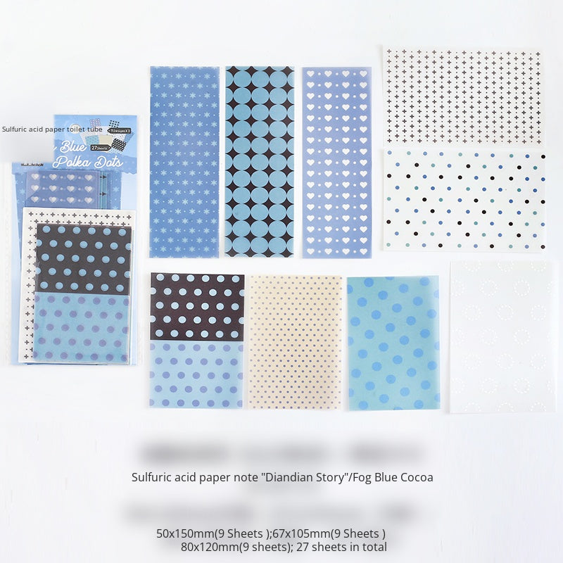 NOTE FOR Tracing Paper Notes Diandian Stories Korean simple ins girly style basic wave dot material paper ledger collage decoration DIY handmade colorful wave dot wild material