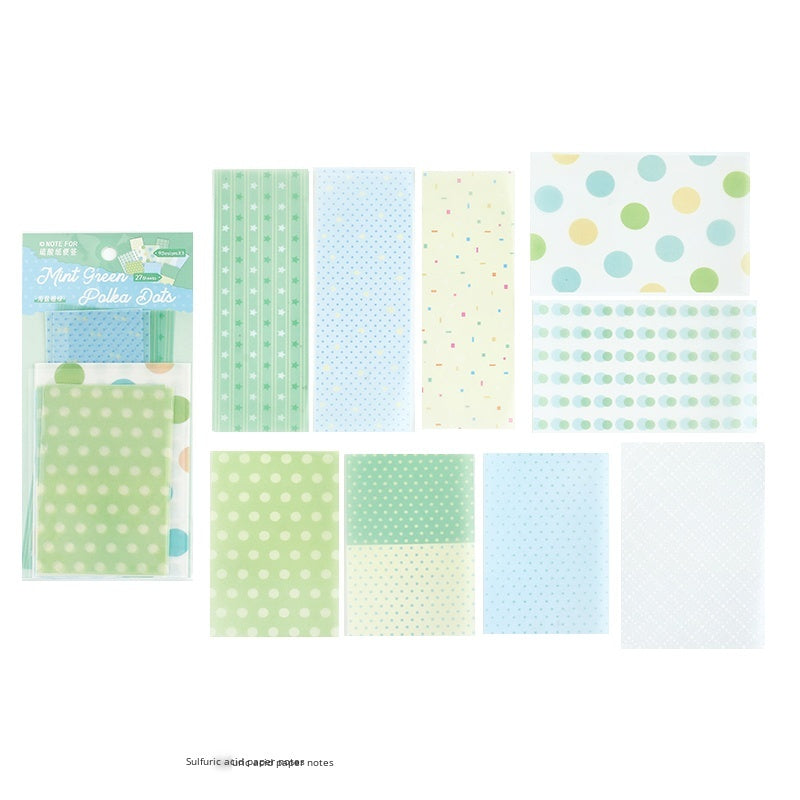 NOTE FOR Tracing Paper Notes Diandian Stories Korean simple ins girly style basic wave dot material paper ledger collage decoration DIY handmade colorful wave dot wild material