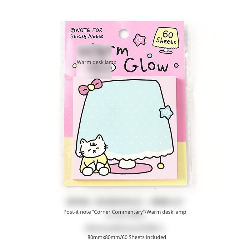 NOTE FOR Post-it notes corner and notes Korean simple cute small illustrations hand accounts collage notes DIY material paper interesting cute pet scene border 60 Sheets Included hand accounts
