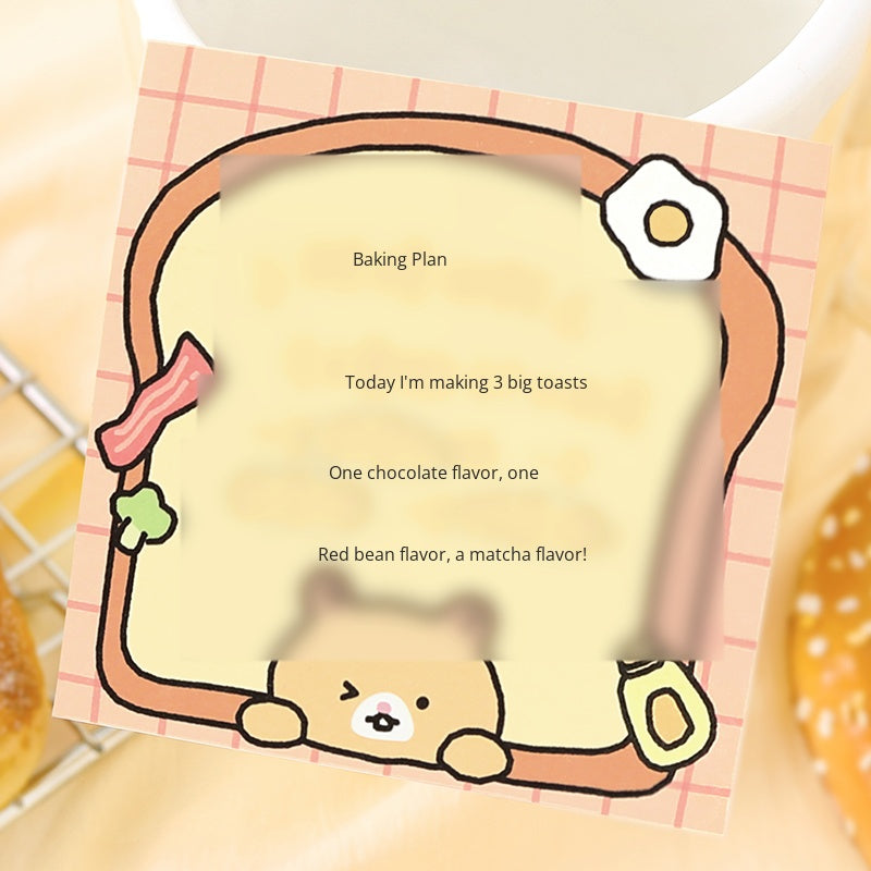 NOTE FOR Post-it notes corner and notes Korean simple cute small illustrations hand accounts collage notes DIY material paper interesting cute pet scene border 60 Sheets Included hand accounts