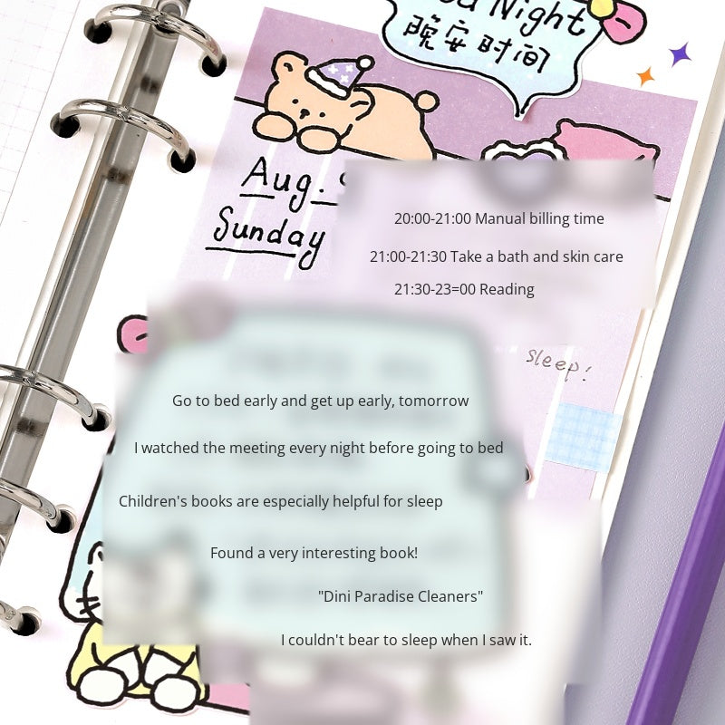 NOTE FOR Post-it notes corner and notes Korean simple cute small illustrations hand accounts collage notes DIY material paper interesting cute pet scene border 60 Sheets Included hand accounts