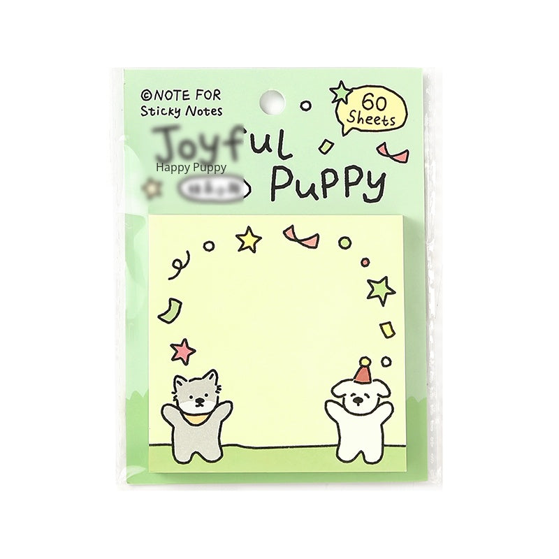 NOTE FOR Post-it notes corner and notes Korean simple cute small illustrations hand accounts collage notes DIY material paper interesting cute pet scene border 60 Sheets Included hand accounts