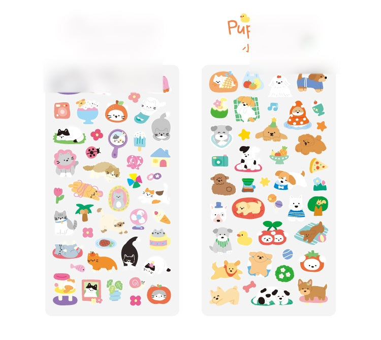 NOTE FOR 3 D stereoscopic sticker relaxed diary book transparent crystal embossed Korean Japanese cute literary animals plants DIY stickers pain bag filled phone case photo frame keyboard