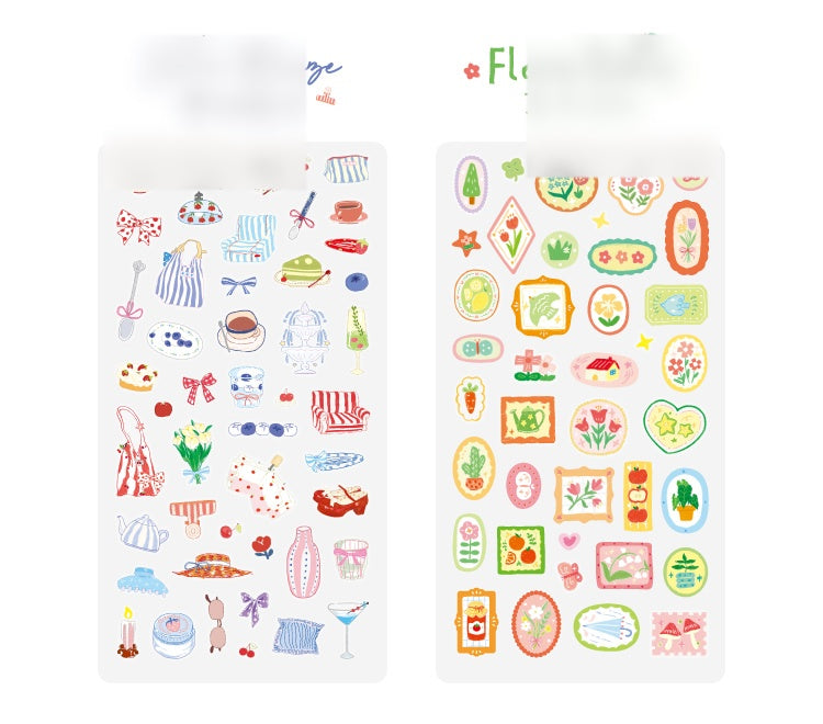 NOTE FOR 3 D stereoscopic sticker relaxed diary book transparent crystal embossed Korean Japanese cute literary animals plants DIY stickers pain bag filled phone case photo frame keyboard