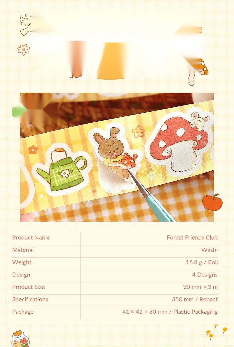 Cardlover Forest Friends Gathering Die-Cut Washi Tape – image 11