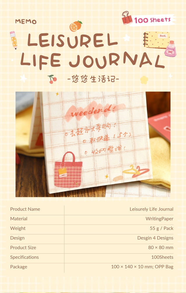 NOTE FOR Leisurely Life 100-Sheet Memo Pad – image 11
