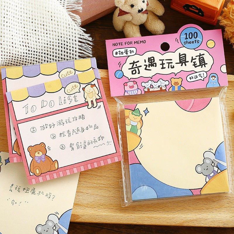 NOTE FOR Adventure Toy Town 100-Sheet Memo Pad – product image