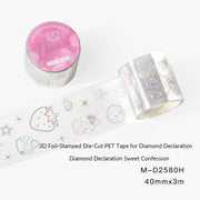 NOTE FOR Diamond Declaration 3D Foil-Stamped Die-Cut PET Tape – image 8