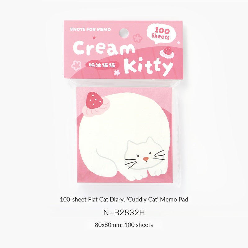NOTE FOR Flat Cat Diary 100-Sheet Memo Pad – image 6