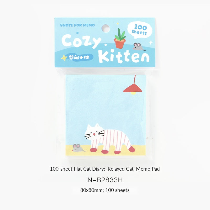 NOTE FOR Flat Cat Diary 100-Sheet Memo Pad – image 7