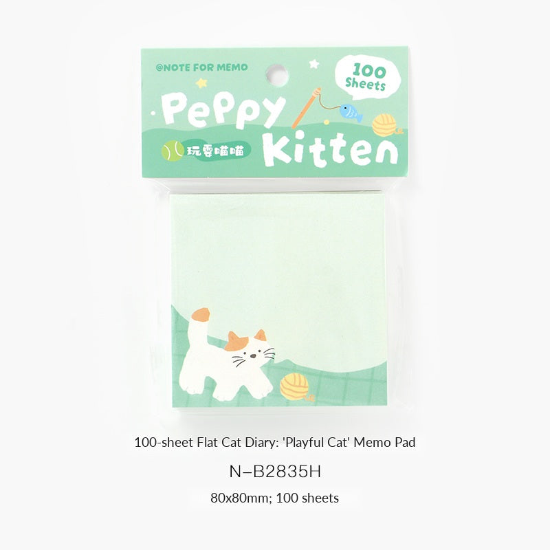 NOTE FOR Flat Cat Diary 100-Sheet Memo Pad – image 8