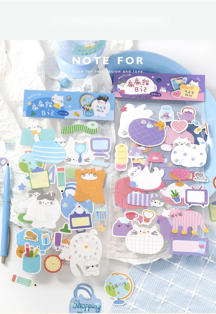 NOTE FOR Flat Cat Diary Writable Die-Cut Stickers – image 10