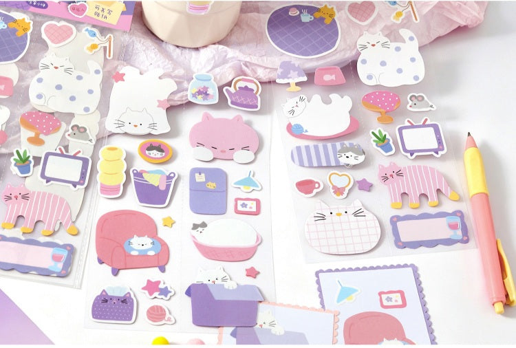 NOTE FOR Flat Cat Diary Writable Die-Cut Stickers – image 17