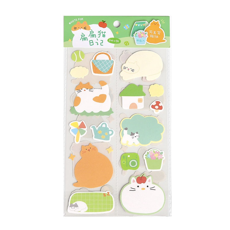 NOTE FOR Flat Cat Diary Writable Die-Cut Stickers – image 5