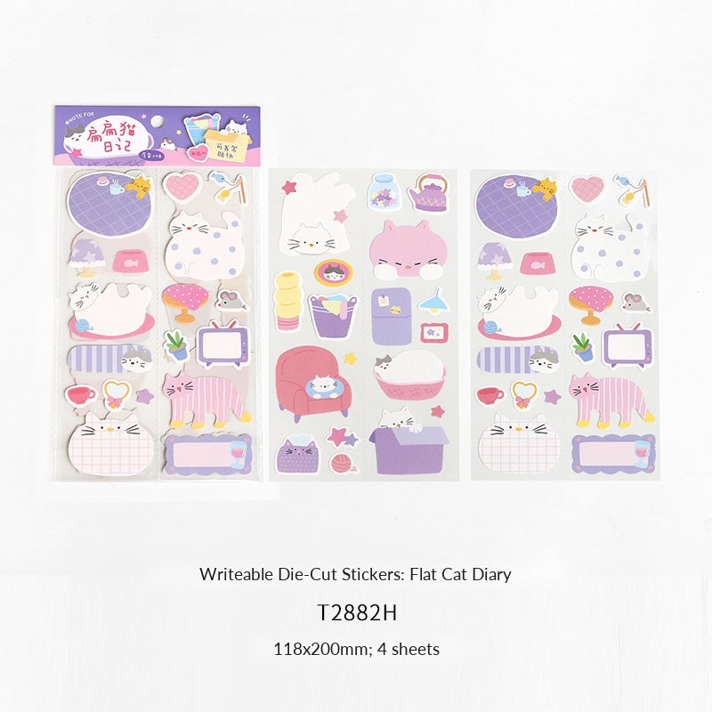 NOTE FOR Flat Cat Diary Writable Die-Cut Stickers – image 6